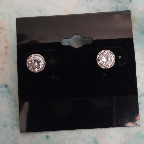 925 Silver Rope Stud Earrings - Picture 1 of 3